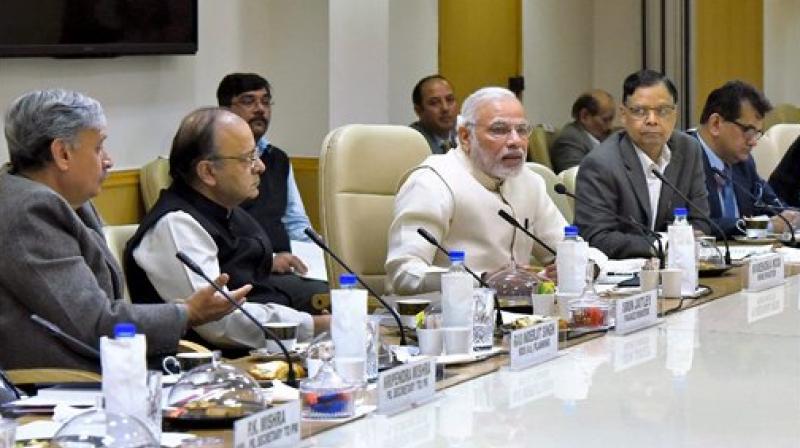 Prime Minister Narendra Modi interacting with the economists and other experts, on the theme â€œEconomic Policy  The Road Aheadâ€, organised by the NITI Aayog in New Delhi on Tuesday. (Photo: PTI)