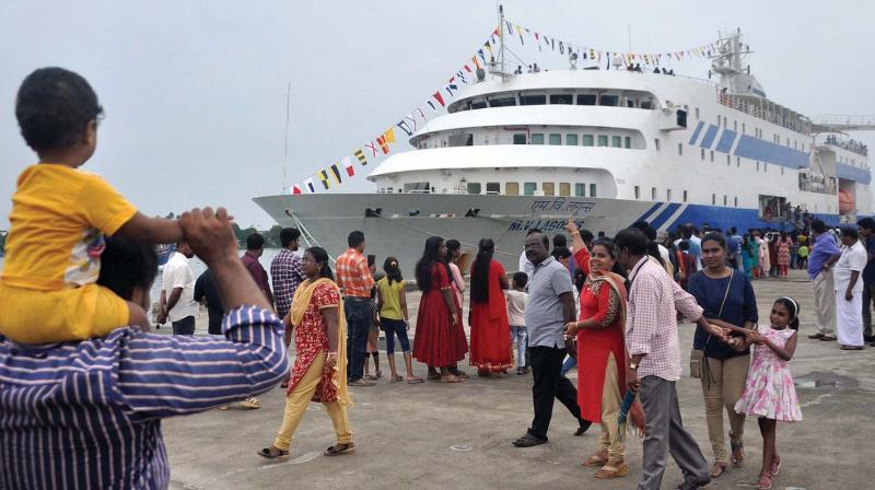 Helipad to facilitate transport of cruise liner tourists to Nedumbassery, Kovalam and hill spots.