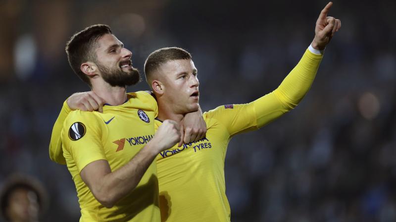 Ross Barkley took advantage of a defensive lapse by the home team to put Chelsea ahead on the half-hour mark, with Olivier Giroud adding a 58th-minute second before Malmos late goal gave them a glimmer of hope ahead of next weeks return match at Stamford Bridge. (Photo: AP)