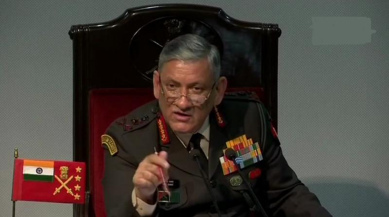 Army chief General Bipin Rawat addressed hi annual press conference in New Delhi. (Photo: Twitter | ANI)