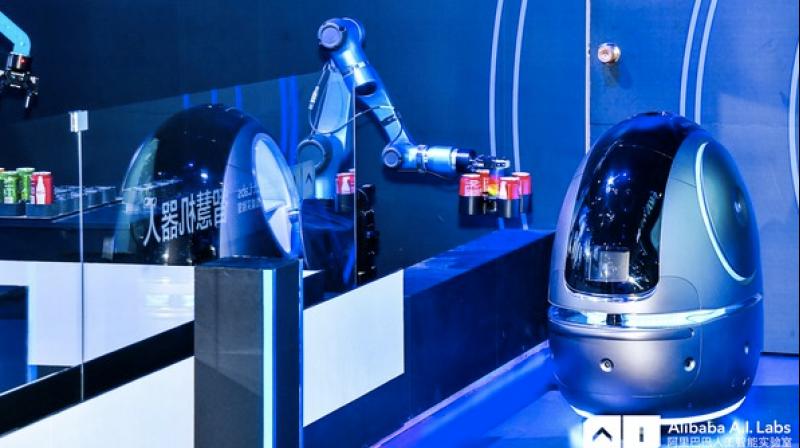 The robots height is less than one meter, while its walking speed reaches one meter per second.