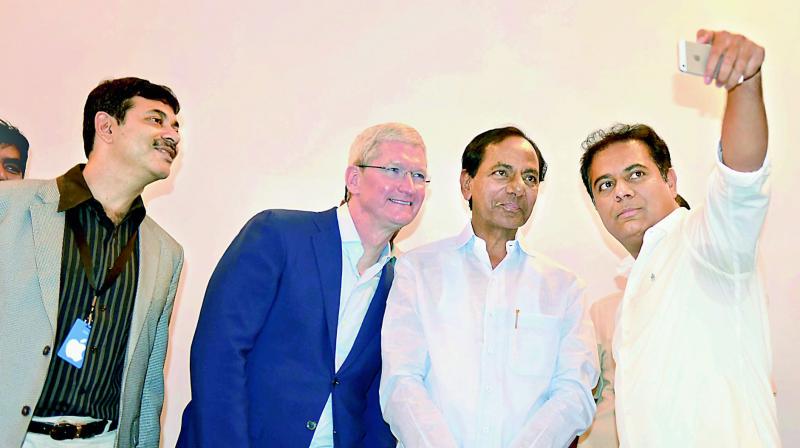 Many have praised CM K. Chandrasekhar Rao and Minister for IT and Urban Development K. T. Rama Rao for the landslide victory