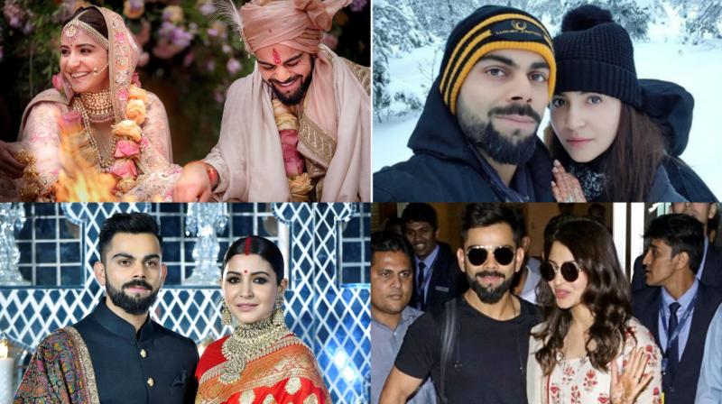 After Italy wedding, Finland honeymoon and Delhi reception, Virat Kohli and Anushka Sharma will host wedding reception in Mumbai, which is expected to be attended by Bollywood biggies, Indian cricket team stars and industrialists. (Photo: Twitter / Instagram / PTI)