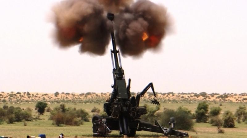Dhanush is the indigenised version of the Bofors artillery guns which performed exceedingly well during the Kargil conflict in 1999. (Photo: MoD)