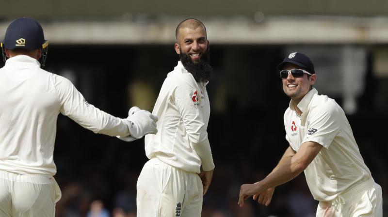 Moeen Ali become the fifth quickest player, in terms of matches played, to complete the all-rounders double of 2,000 Test runs and 100 wickets. (Photo:AP)