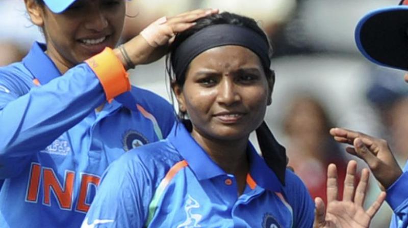 Rajeshwari Gayakwad will replace Ekta Bisht who injured her left index finger during a caught and bowled attempt in the third ODI against Australia. (Photo: AFP)