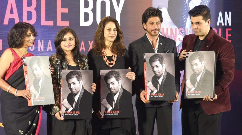 Karan with SRK, Shobhaa De and guests