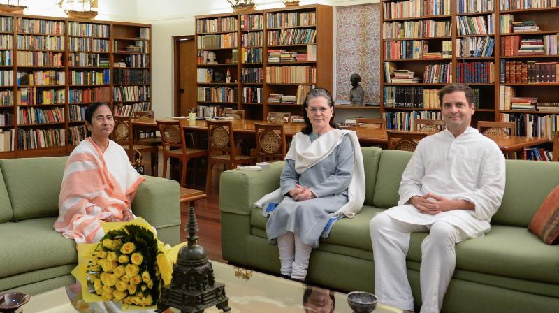 Mamata Banerjee also met both Sonia Gandhi and Rahul Gandhi and discussed the Assam NRC issue. (Photo: PTI)