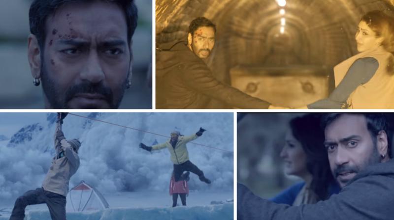 Screengrabs from the dialogue promo of Shivaay.