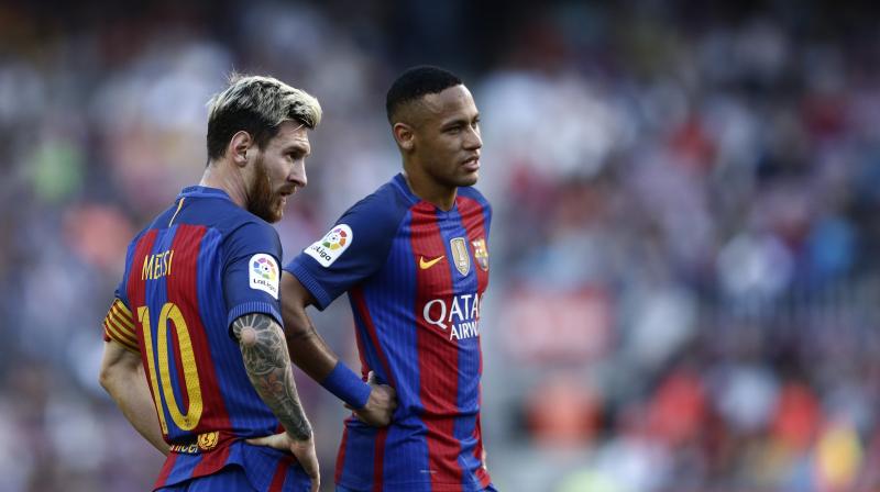 Neymar now has the longest contract (lasting five years) among the teams top players. The contracts of Messi and Andres Iniesta end in 2018, while Suarez has a deal until 2019. (Photo: AP)
