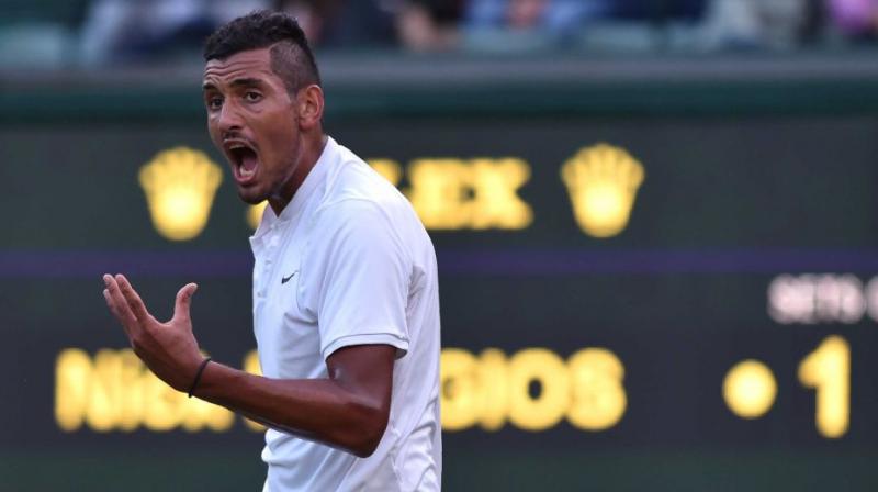Kyrgios was suspended for eight weeks by the ATP on Monday, following his second round exit at the Shanghai Masters where he clashed with fans, the chair umpire and walked off the court midway through a point. (Photo: AFP)