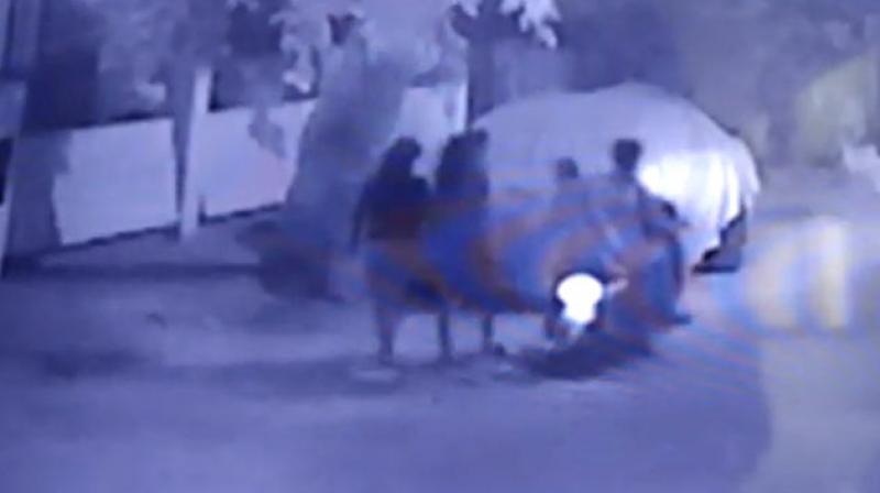 A man on a scooter allegedly groped one of two women pedestrians in Vijaynagar area of western Bengaluru. (Screengrab)
