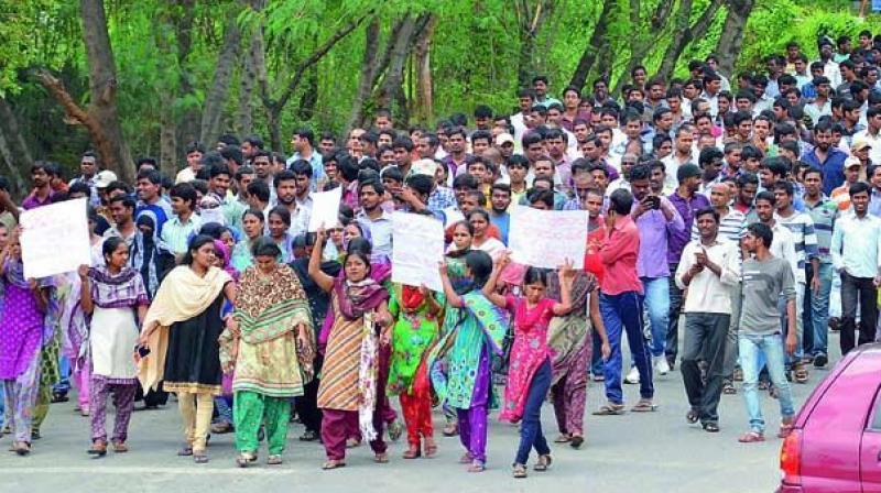 Hundreds of college students participated in a rally urging boycott China-made products in the city here on Thursday. (Representational image)