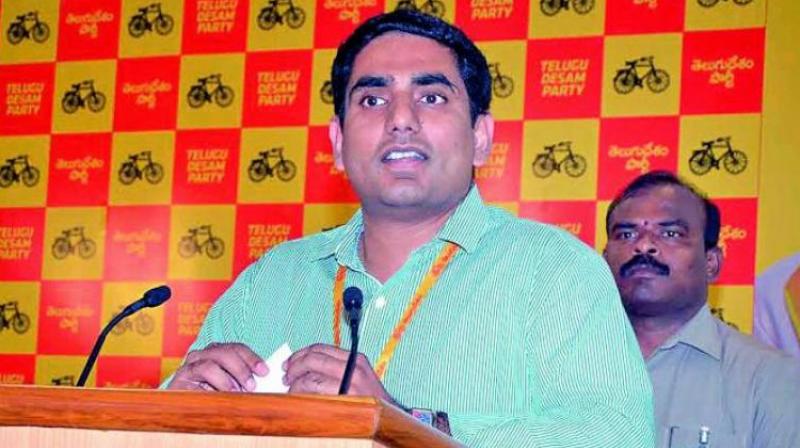 IT and panchayat raj minsiter Nara Lokesh