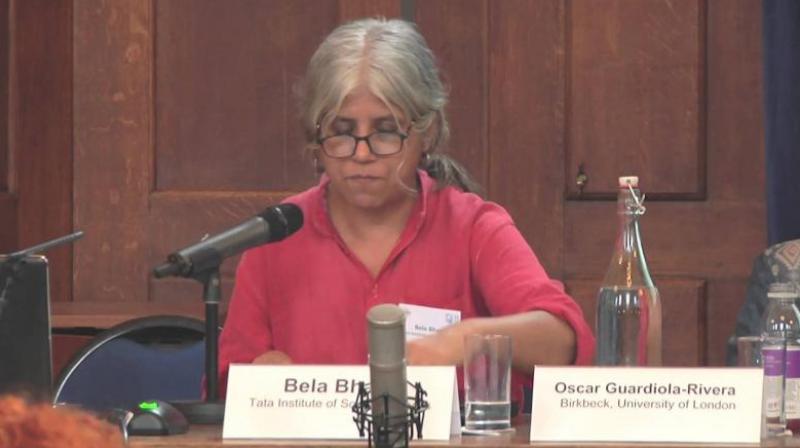 Activist Bela Bhatia (Photo: videograb)
