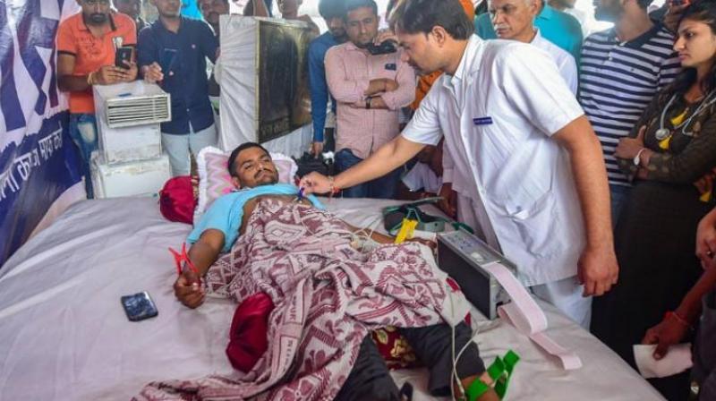 Hardik Patel launched the hunger strike on August 25 from his residence, demanding a loan waiver for Gujarat farmers and reservation for the Patidar community in jobs and education under the OBC quota. (Photo: PTI)