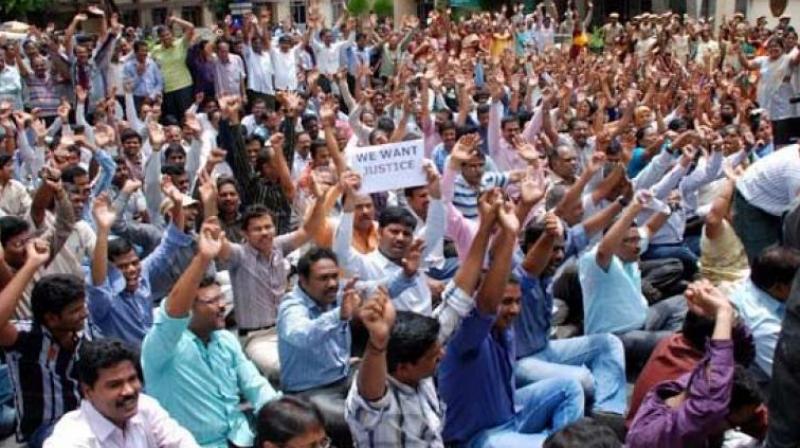 The association members decided to abstain from court work on Tuesday and to participate in the protest march to Raj Bhavan under the supervision of the Bar Council of Telangana. (Representational Image)