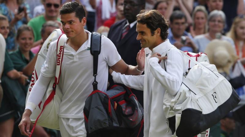 Roger Federer, a seven-times Wimbledon champion, has the toughest challenge on paper against sixth-seeded Canadian Milos Raonic. (Photo: AP)