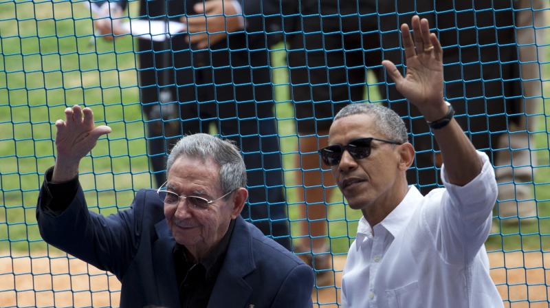US President Barack Obama, right, and his Cuban counterpart Raul Castro. (Photo: AP/File)