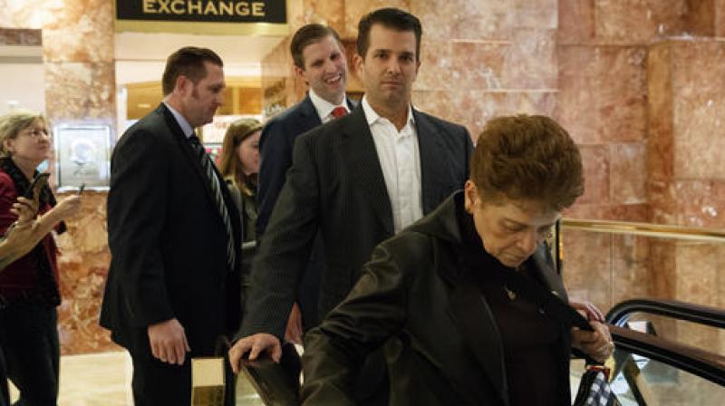 The Trump team has asked the White House to explore the possibility of getting his children, Eric Trump, Donald Trump Jr and his daughter Ivanka Trump along with her husband Jared Kushner the top secret security clearances. (Photo: AP)