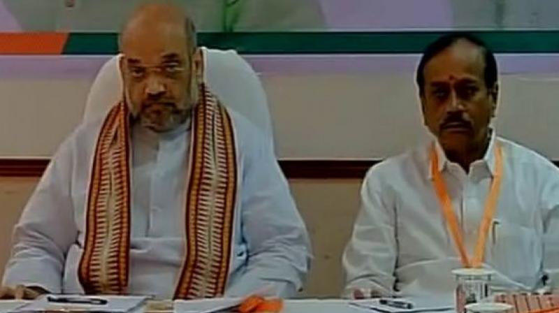 BJP Amit Shah attends BJP state core committee meeting in Kochi (Photo :ANI Twitter)