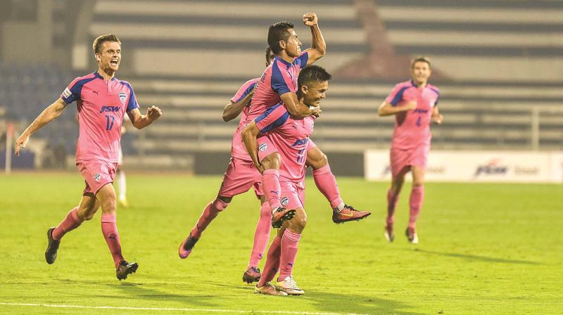 Bengaluru FC also swapped their blue home jerseys for pink in their inaugural match to show that they stand with women and their safety