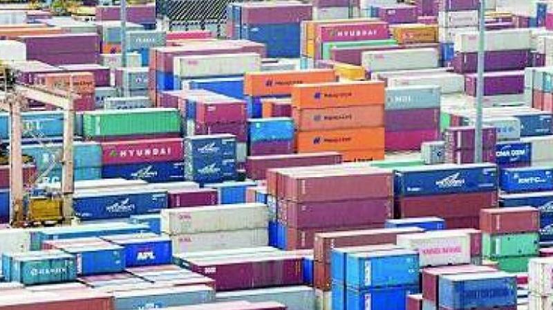 Exports grew by 10.18 per cent to $ 245.44 billion suring April-December this fiscal while  imports rose by 12.61 per cent to $ 386.65 billion. (Representational Image)