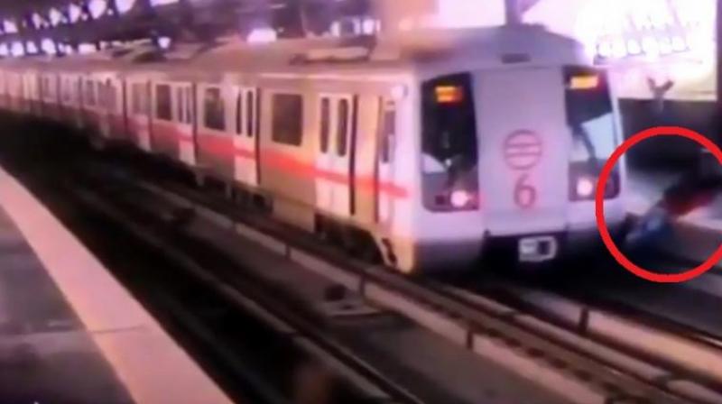 Following the incident, Delhi Metro authorities questioned Mayur about his dangerous act. (Screengrab | ANI)