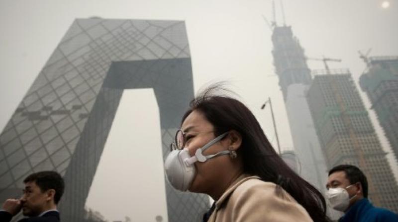 The number of days with \severe haze\ in northern China has jumped in recent years. (Photo: AFP)
