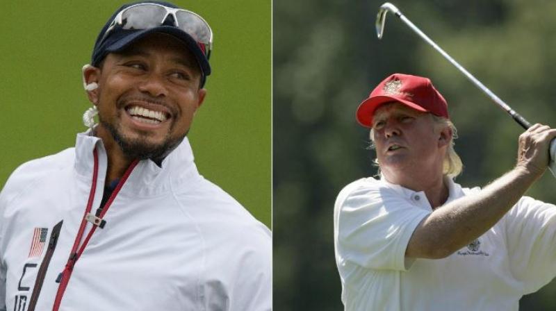 US President-elect Donald Trump on Friday was joined at a golf course he owns by Tiger Woods. (Photo: AFP/AP)