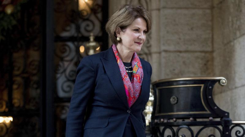 Marillyn Hewson  Lockheed Martin CEO Marillyn Hewson departs after meeting with President-elect Donald Trump at Mar-a-Lago, Florida. (Photo: AP)