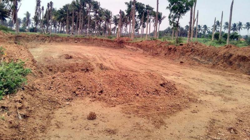 Fertile top soil scooped out of agricultural land in Sulur belt near Coimbatore after crop failure (Photo: DC)