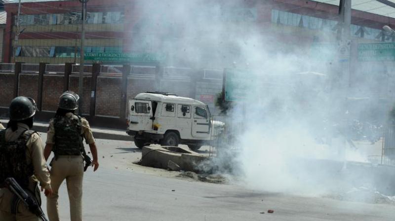 The gunfight broke out between militants and security forces in Gasi Mohalla area of Srinagar. (Photo: H U Naqash)