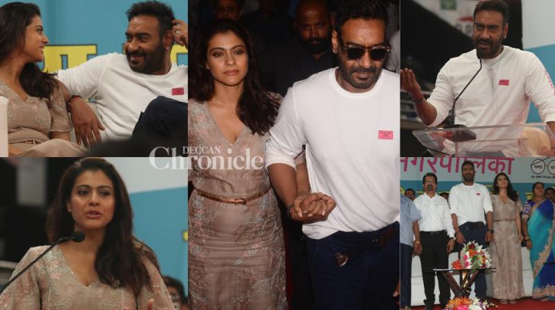 Ajay, Kajol lend support to cause, but their cute moments steal the spotlight