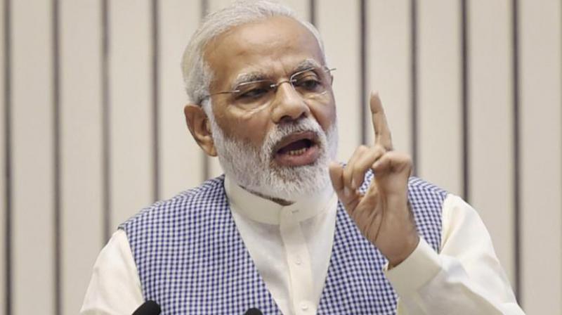 Prime Minister Narendra Modi addresses during the inauguration of the Golden Jubilee Year Celebrations of the Institute of Company Secretaries of India at Vigyan Bhavan in New Delhi. (Photo: PTI)