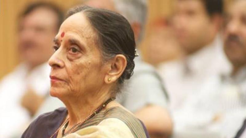 Justice (retd) Leila Seth, the first woman chief justice of a state high court in the country. (Photo: ANI/Twitter)