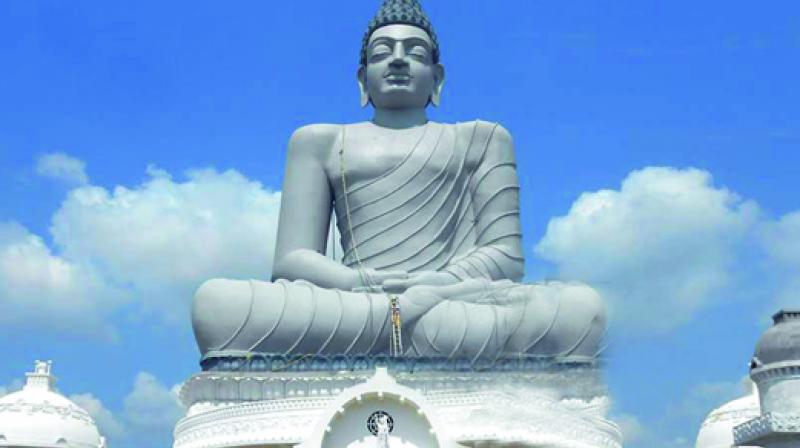 The Sayana Budhha statue, measuring 100-feet long and 15-feet high, would be set up in Ghantashala, as part of developing tourism in the district, the collector said.