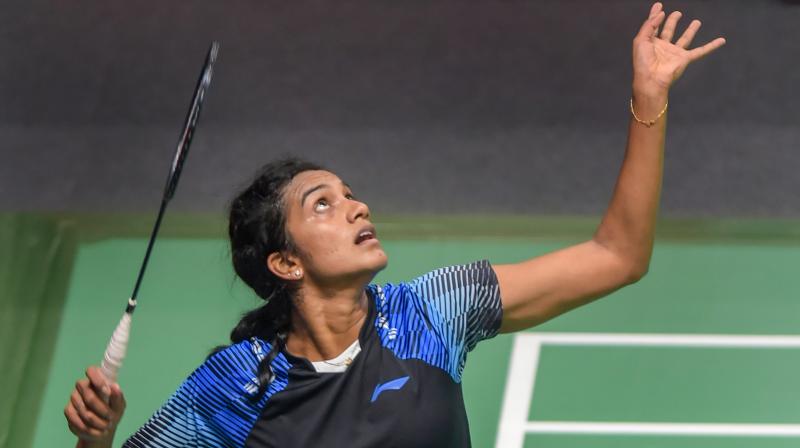 Making her third successive appearance at the tournament, Sindhu, who had a 9-4 head-to-head record against Yamaguchi, produced a controlled game in the slow conditions, never letting go despite lagging behind many times in the match. (Photo: PTI)