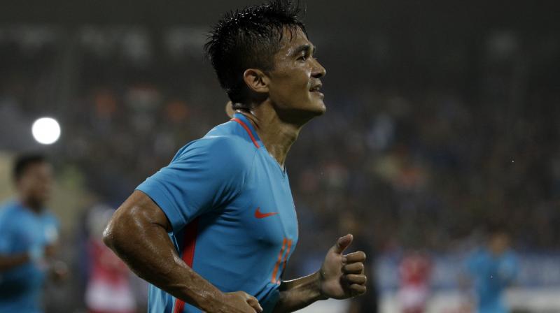 India must have regular competition against the continents top sides if they are to have any hope of taking their game to another level, captain Sunil Chhetri has said ahead of next months Asian Cup in the United Arab Emirates. (Photo: AP)