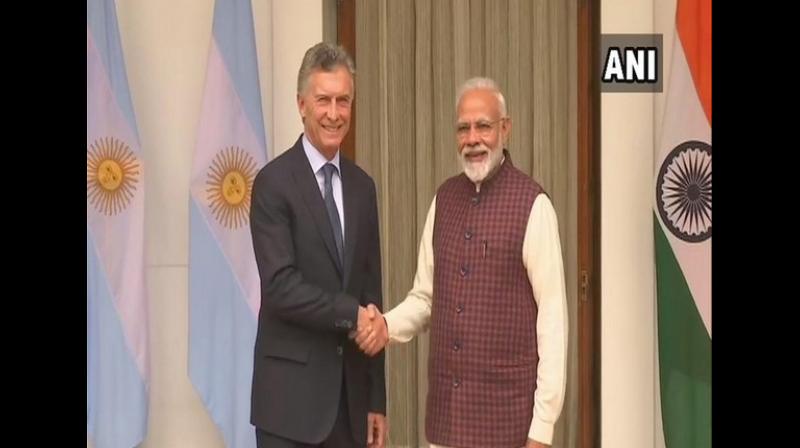 Macris visit coincides with both the nations marking 70 years of the establishment of diplomatic relations between New Delhi and Buenos Aires.
