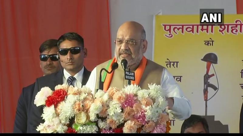 We have a zero-tolerance policy against terrorism, Shah said at the Shakti Kendra Sammelan of BJP workers from Jaipur and Sikar. (Photo: ANI)
