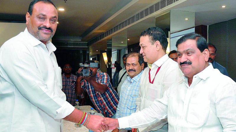 The ministerial level talks were held for the first time nearly three years after bifurcation. Telangana transport minister Mahender Reddy took the lead and called his counterpart K. Atchennaidu, who responded by inviting Mr Reddy to Vijayawada.