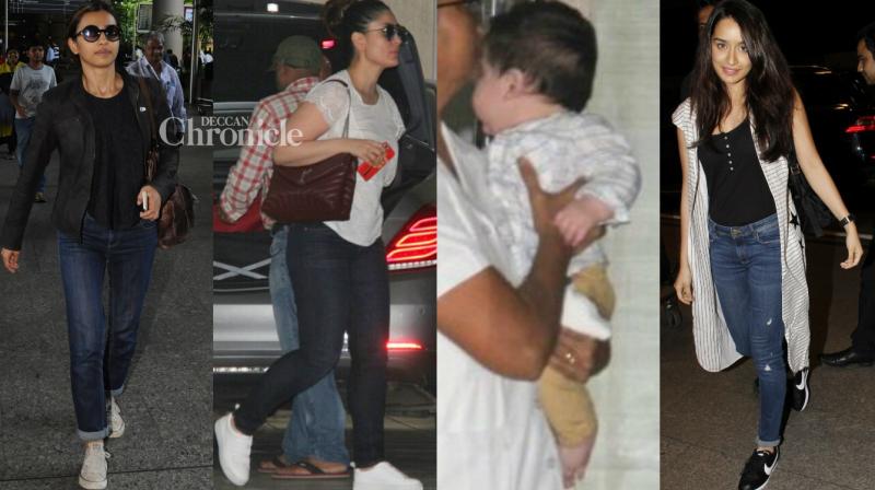 Kareena takes son to his grannys, Shraddha, Sussanne get snapped