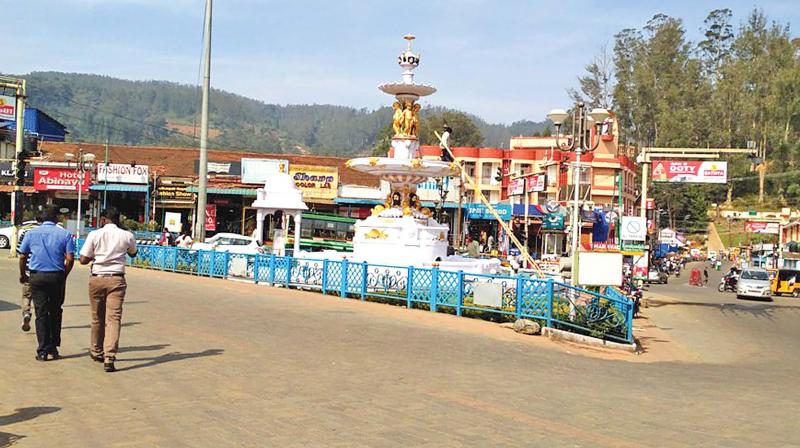 The present status of Adams Fountain at Charring Cross in Ooty.  (Photo: DC)