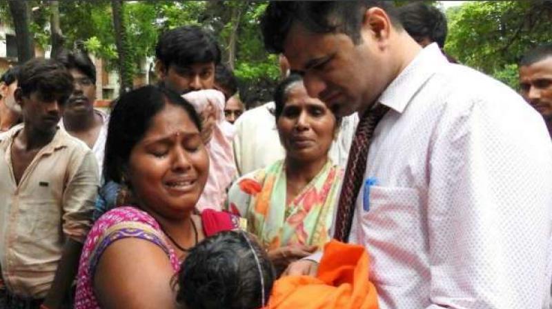 Tragedy continued to descend upon Gorakhpurs Baba Raghav Das Medical College hospital, as number of deaths are increasing day by day. (Photo: AFP)