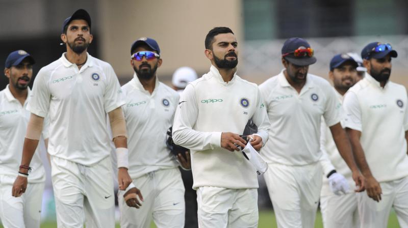 The Indian team management has reportedly asked for bouncy pitches for the two Tests against the West Indies in Rajkot (October 4-8) and Hyderabad (12-16), keeping in mind the long tour of Australia beginning late in November. (Photo: AP)