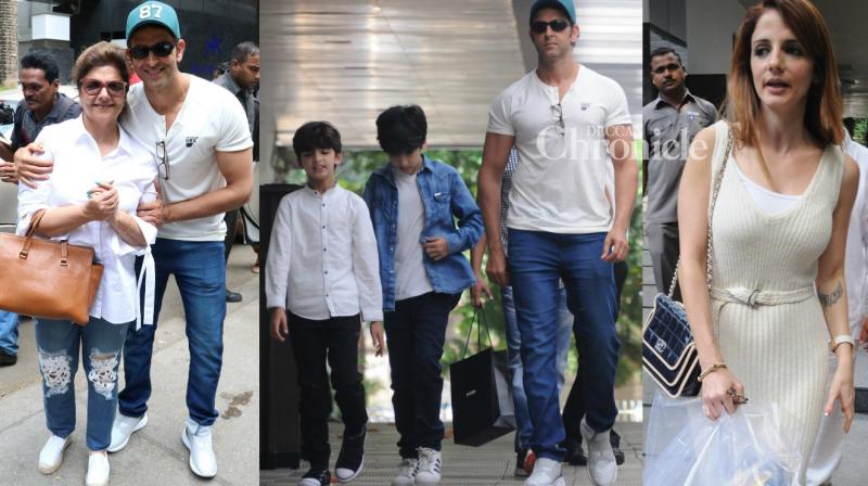 Hrithik Roshan-Sussanne Khan take kids out for lunch on Mothers Day