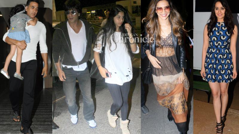 Shah Rukh, Akshay spend time with daughters, Deepika leaves for Cannes
