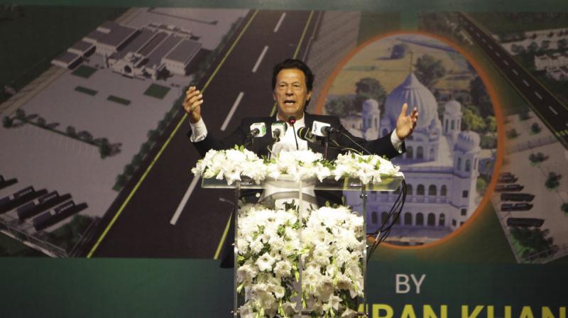Pakistan Prime Minister Imran Khan on Wednesday laid the foundation stone for a historic corridor linking two revered gurdwaras on both sides of the border. (Photo: AP)