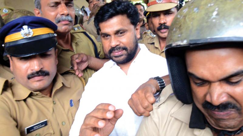 Police produce actor Dileep at Angamaly judicial first class magistrate on Friday. (Photo:  DC)